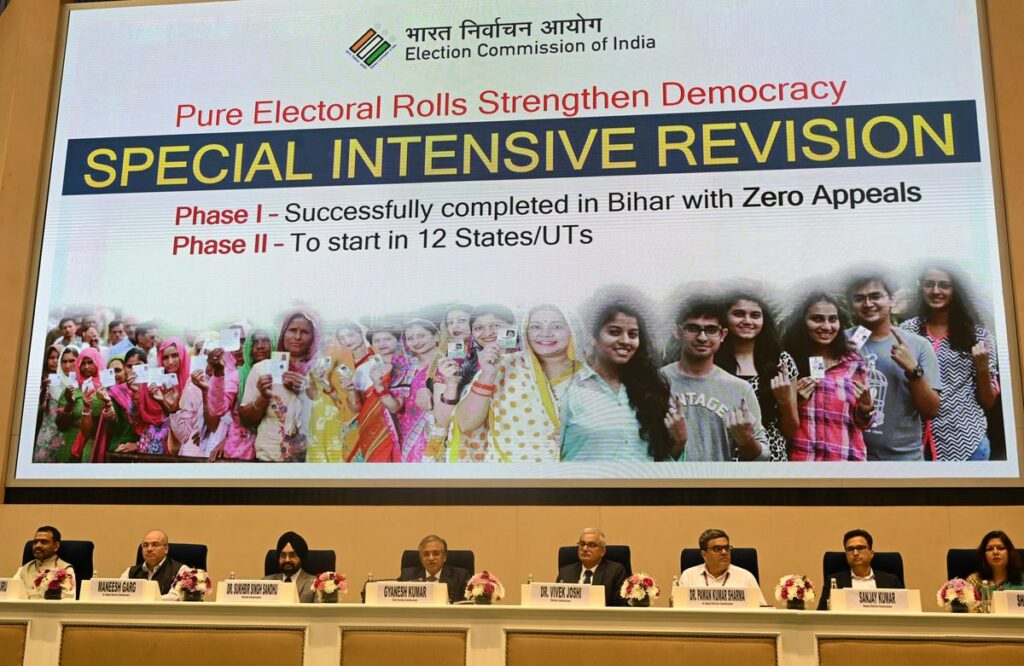 SIR ELECTION COMMISSION PC DELHI 2025 27 10 10